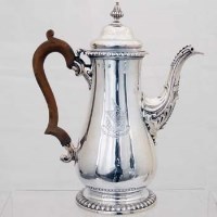 Lot 216 - Geo III silver coffee pot, London 1761