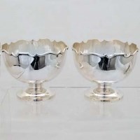 Lot 217 - Pair of silver footed bowls, Birmingham 1905