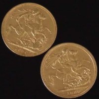 Lot 243 - Two Victoria Sydney mint sovereigns, 1889, 1890