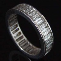 Lot 257 - 18ct white gold and diamond full-hoop eternity