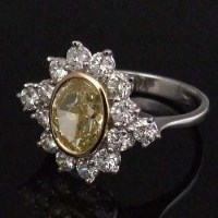 Lot 258 - Certified fancy yellow diamond 2.01ct