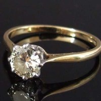 Lot 314 - Single stone diamond ring, approximately 0.85ct