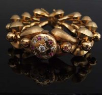 Lot 342 - 18ct gold bracelet wristwatch.