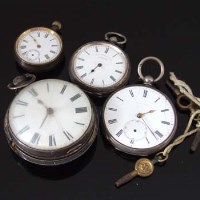 Lot 345 - 4 pocket watches, 3 winders.