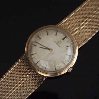 Lot 358 - 9ct Omega wrist watch.