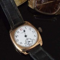 Lot 366 - Waltham gold cased wristwatch and two others (3).