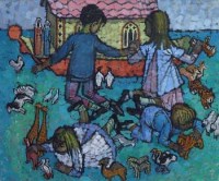 Lot 374 - Jean Young, The Ark, oil