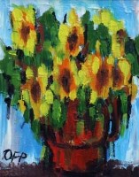 Lot 375 - Olivia Pilling, Sunflowers, oil