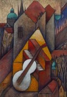 Lot 379 - Jiri Borsky, Morning in Prague, acrylic
