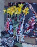 Lot 385 - Don McKinlay, Floral still life, oil