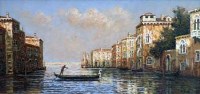 Lot 391 - S. Conti, Venetian scene, oil