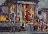 Lot 407 - Keith Gardner, Tate Gallery, London at the Whistler Exhibition, oil