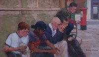 Lot 412 - Stephen Wild, Thoughtful Moments, oil
