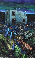 Lot 435 - David Wilde, Midnight, Parys Mountain, mixed media