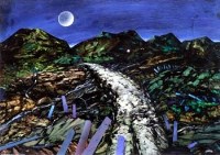 Lot 436 - David Wilde, Watkin Path by Owl-Light, mixed media