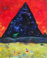 Lot 438 - David Wilde, The Pyramids of the Rhonda, acrylic