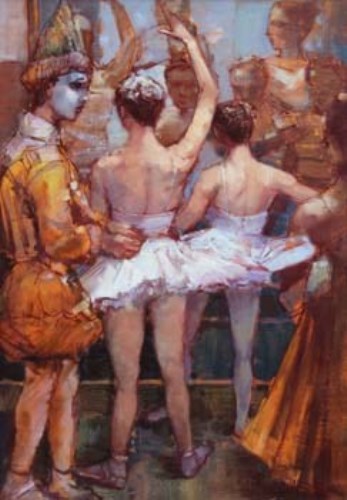 Lot 483 - Bohuslav Barlow (1947-), Clown and Class, oil