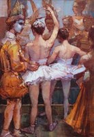 Lot 483 - Bohuslav Barlow (1947-), Clown and Class, oil