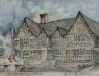 Lot 501 - J. Haydn Jones, Churches Mansion, Nantwich, watercolour