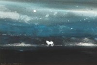 Lot 541 - Robert Littleford, Horse on the shoreline, watercolour