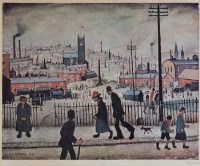 Lot 554 - After L.S. Lowry, View of a Town, signed print