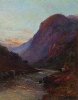 Lot 576 - Alfred de Breanski Jnr., Evening near Callander N.B., oil