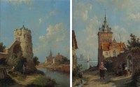 Lot 578 - P.C. Dommersen, Coblentz and Alvia Stins, oil (2)