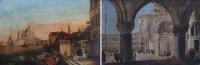 Lot 585 - Italian School, 19th century, Venetian scenes, oil (2)