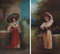 Lot 589 - John McColvin, Female portraits, oil (2)