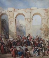 Lot 602 - George Cattermole, The Bandits, watercolour