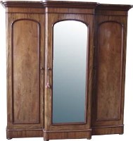 Lot 651 - Victorian break front wardrobe.