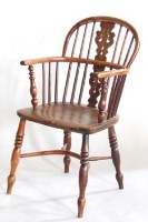 Lot 653 - Yew and elm Windsor chair