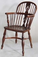 Lot 654 - Yew and elm Windsor chair