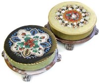 Lot 666 - Two Victorian needework foot stools.