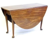 Lot 668 - 19th Century mahogany drop-leaf table.