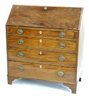 Lot 678 - Mahogany bureau circa 1830