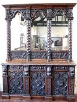 Lot 680 - Large late Victorian mirror back sideboard