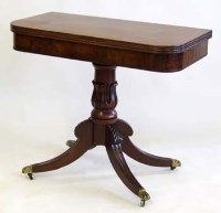 Lot 686 - Mahogany fold over tea table