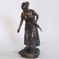 Lot 2 - 19th century French bronze figure of a Dutch