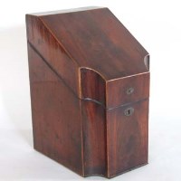 Lot 33 - George III mahogany knife box.