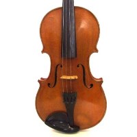 Lot 40 - Violin by J.K. Lamberton with case and bow.