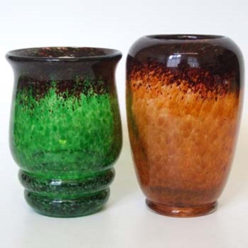 Lot 61 - Pair of Monart type vases.