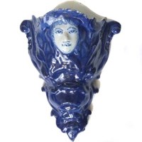 Lot 110 - Liverpool Delft wall pocket,   moulded with a