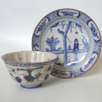 Lot 114 - Delft charger and a Faience bowl