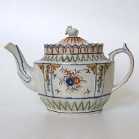 Lot 143 - Prattware teapot circa 1800