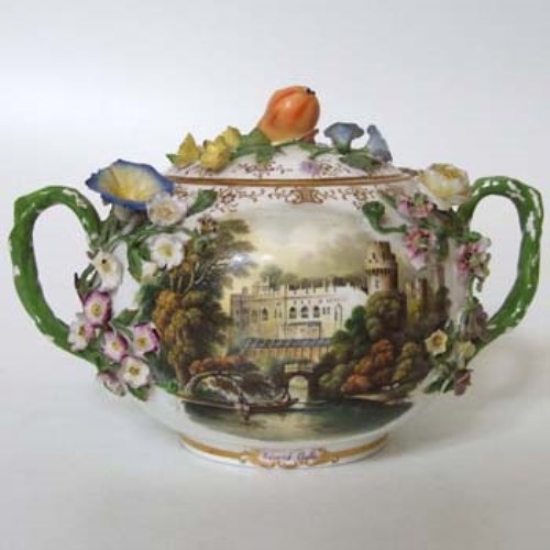 Lot 157 - Minton globular vase   the body painted with a