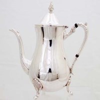 Lot 249 - Pear-shaped silver coffee pot