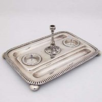 Lot 274 - Silver ink stand.