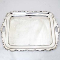 Lot 301 - Silver rectangular tray.