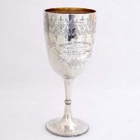 Lot 314 - Silver Victorian goblet.